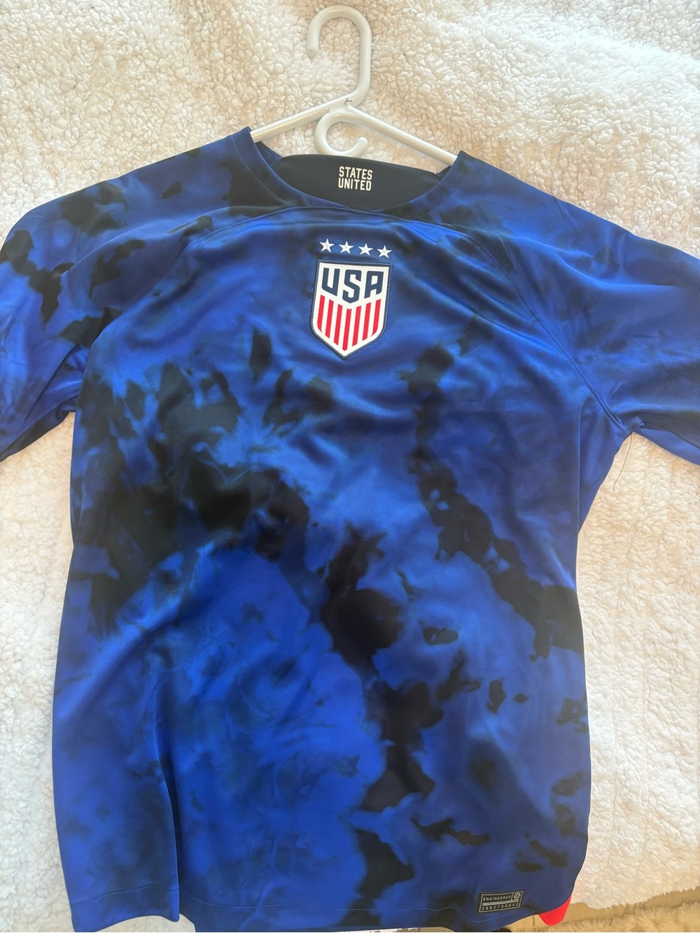 USA Crest Blue Tie-Dye Performance Top